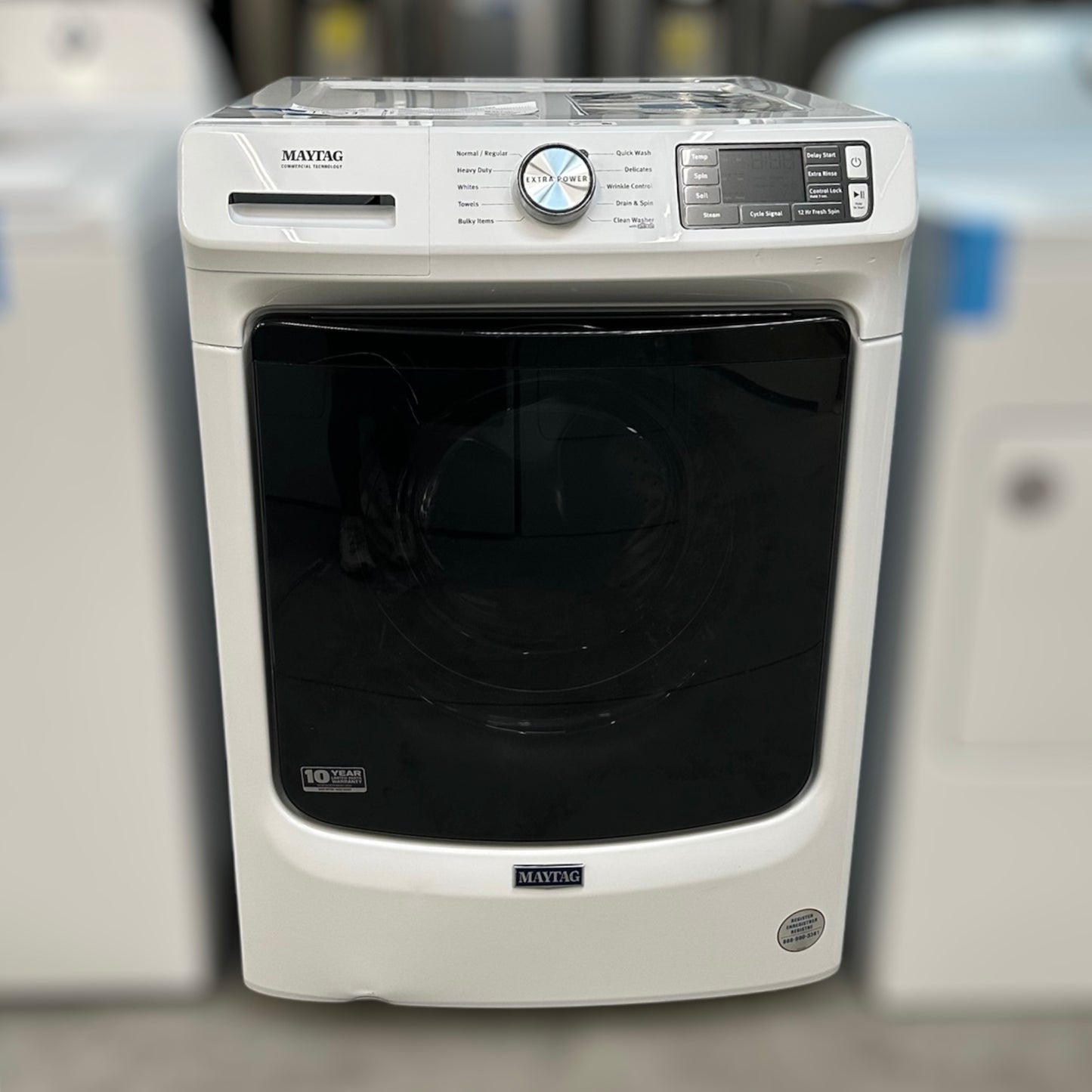 New, Open Box: Maytag Front Load Washer with Extra Power and 12-Hr Fresh Spin™ option - 4.5 cu. ft. - 90CAO350