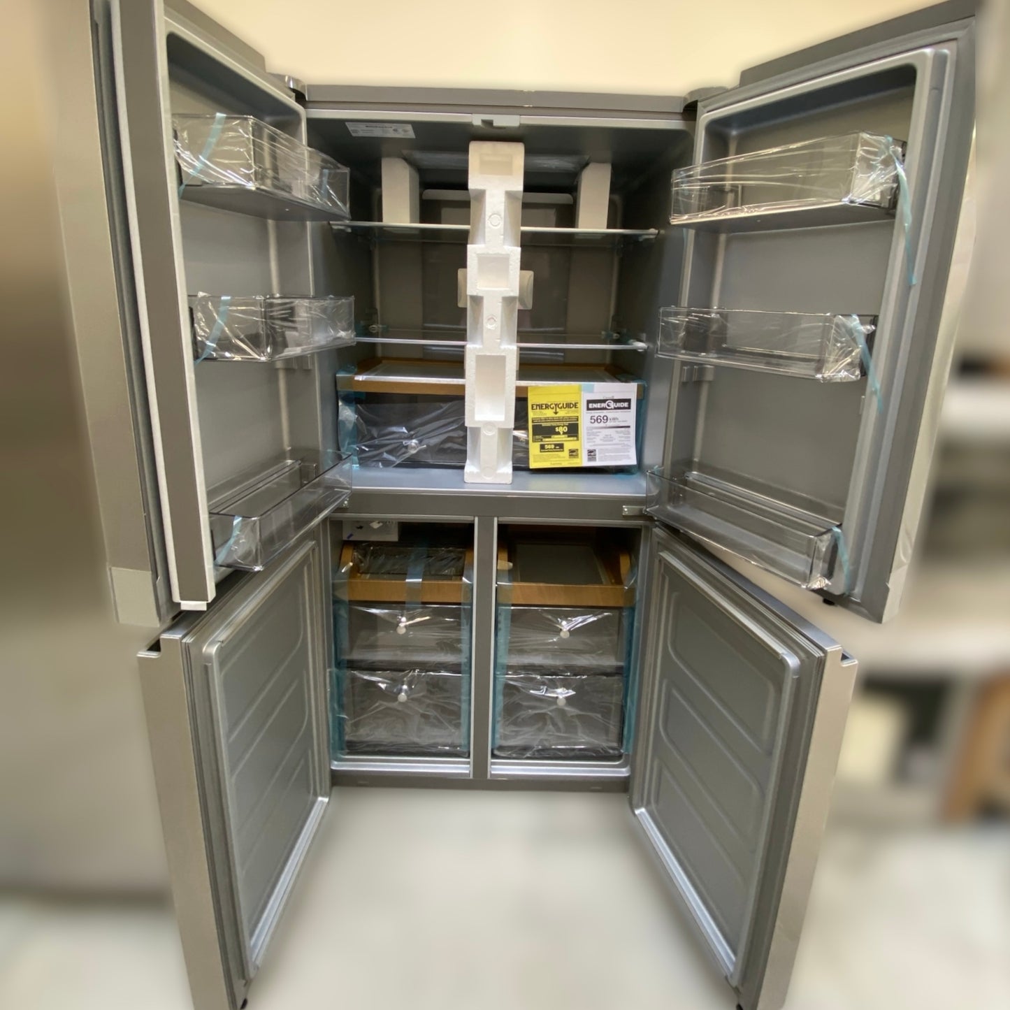 New, Open Box: KitchenAid 19.4 Cu. Ft. 36-inch Wide Counter-Depth 4-Door Refrigerator - 117CAO1038