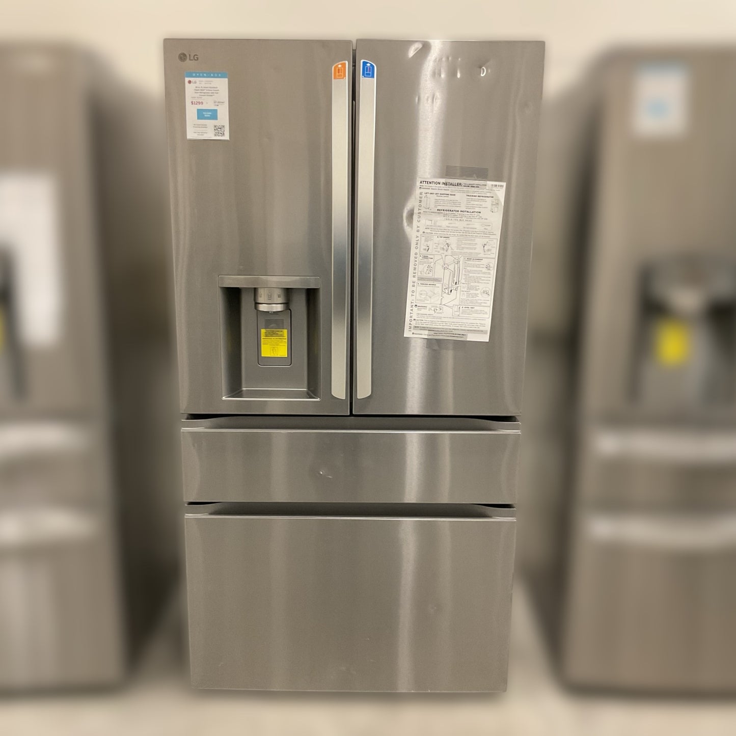 New, Open Box: LG 29 cu. ft. Smart Standard-Depth MAX™ 4-Door French Door Refrigerator with Full-Convert Drawer™ - 26CAO728