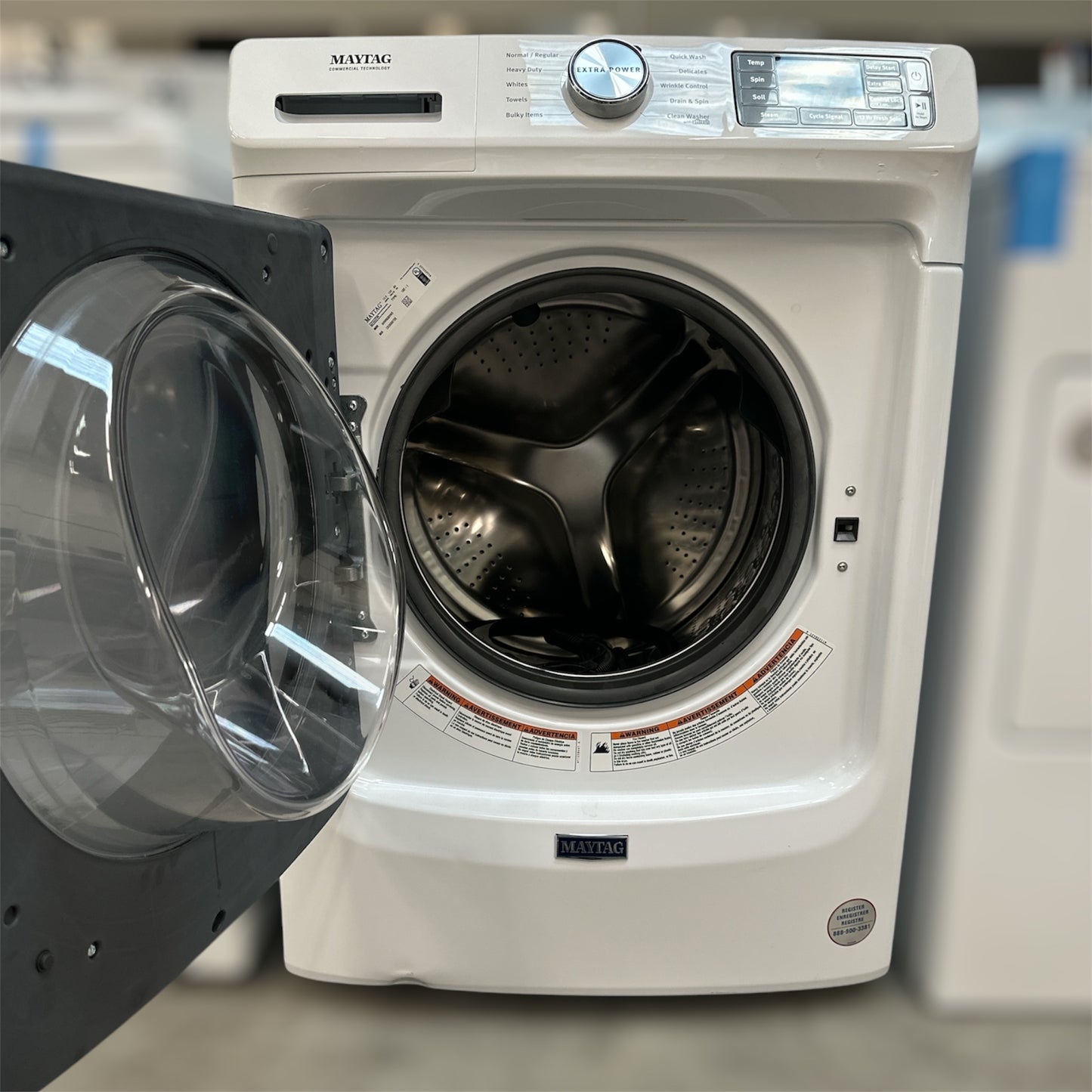 New, Open Box: Maytag Front Load Washer with Extra Power and 12-Hr Fresh Spin™ option - 4.5 cu. ft. - 90CAO350