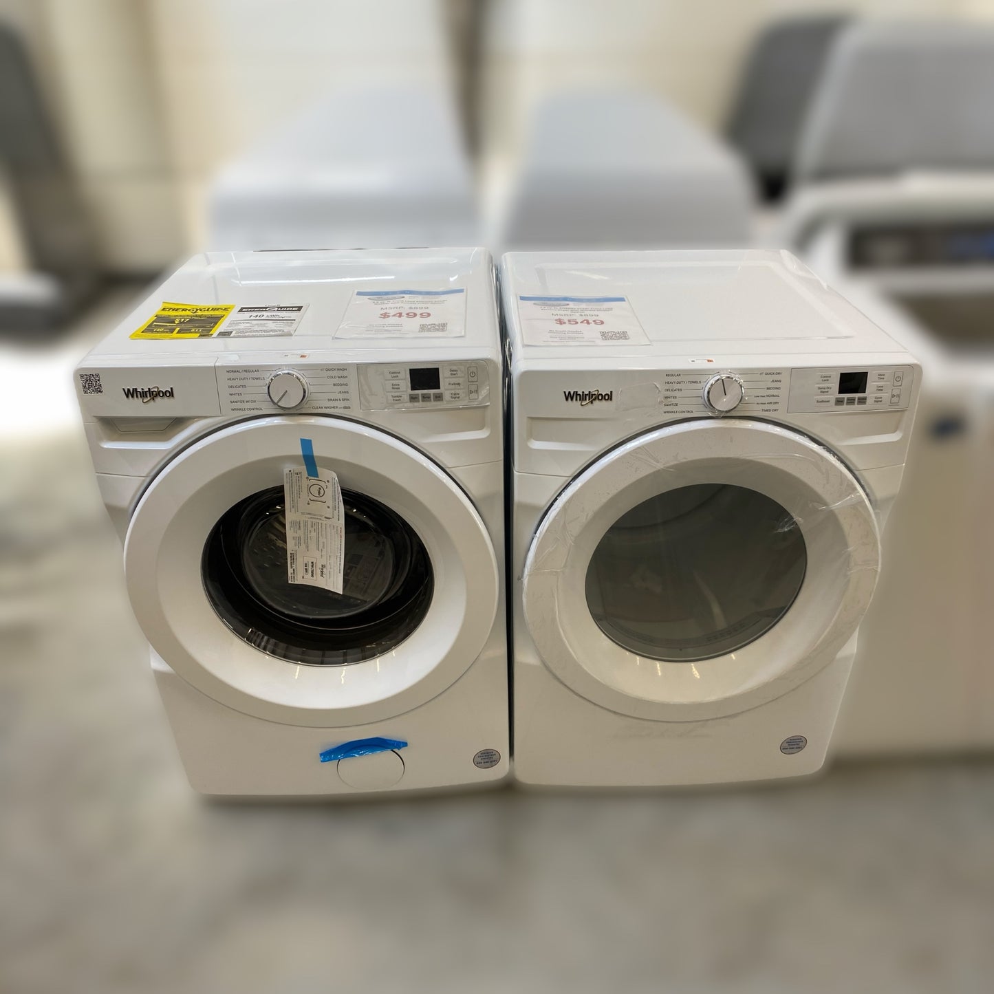 New, Open Box: Whirlpool Laundry Set - 161CAO301 & 137CAO301