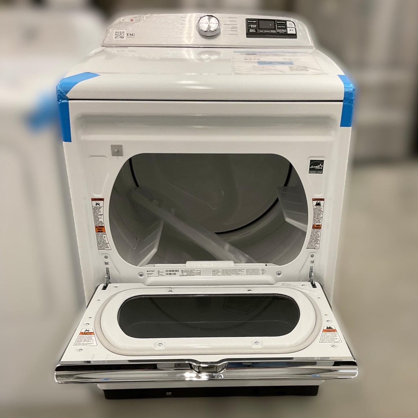 *OF*New, Open Box: Maytag Smart Gas Dryer with Extra Power - 7.4 cu. ft. - 67CAO437