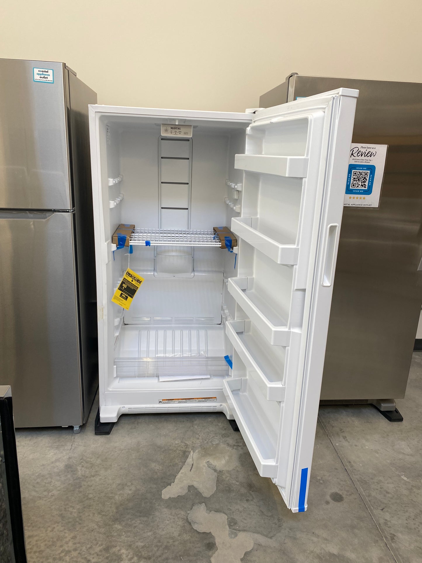 Maytag - MZF34X16DW - 16 cu. ft. Frost-Free Upright Freezer with FastFreeze Option (White)