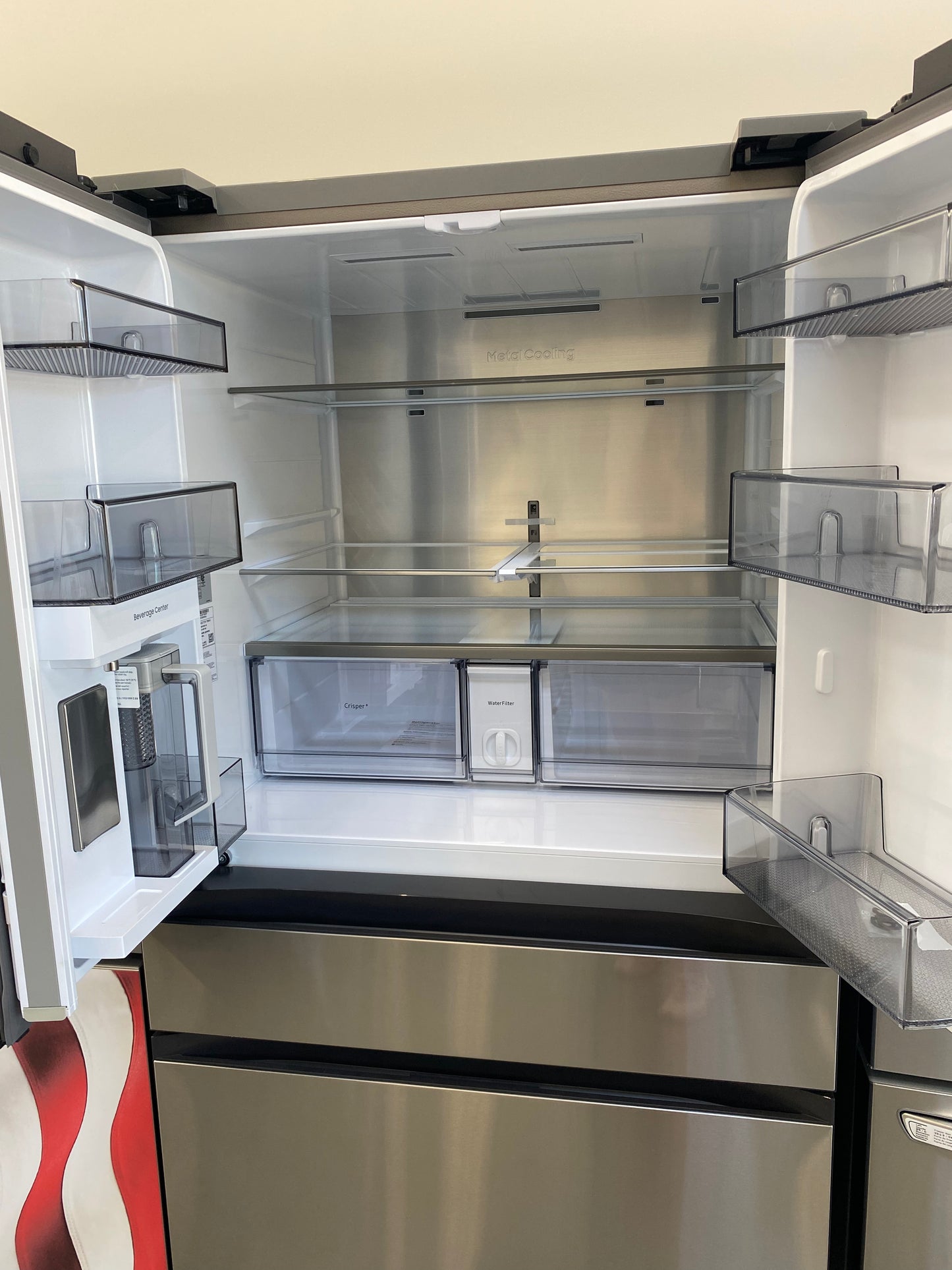 Samsung - RF70F29DERAA - 29 Cu Ft Bespoke 4‑Door French‑Door Refrigerator with Inner Beverage Center™ & FlexZone™ Drawer