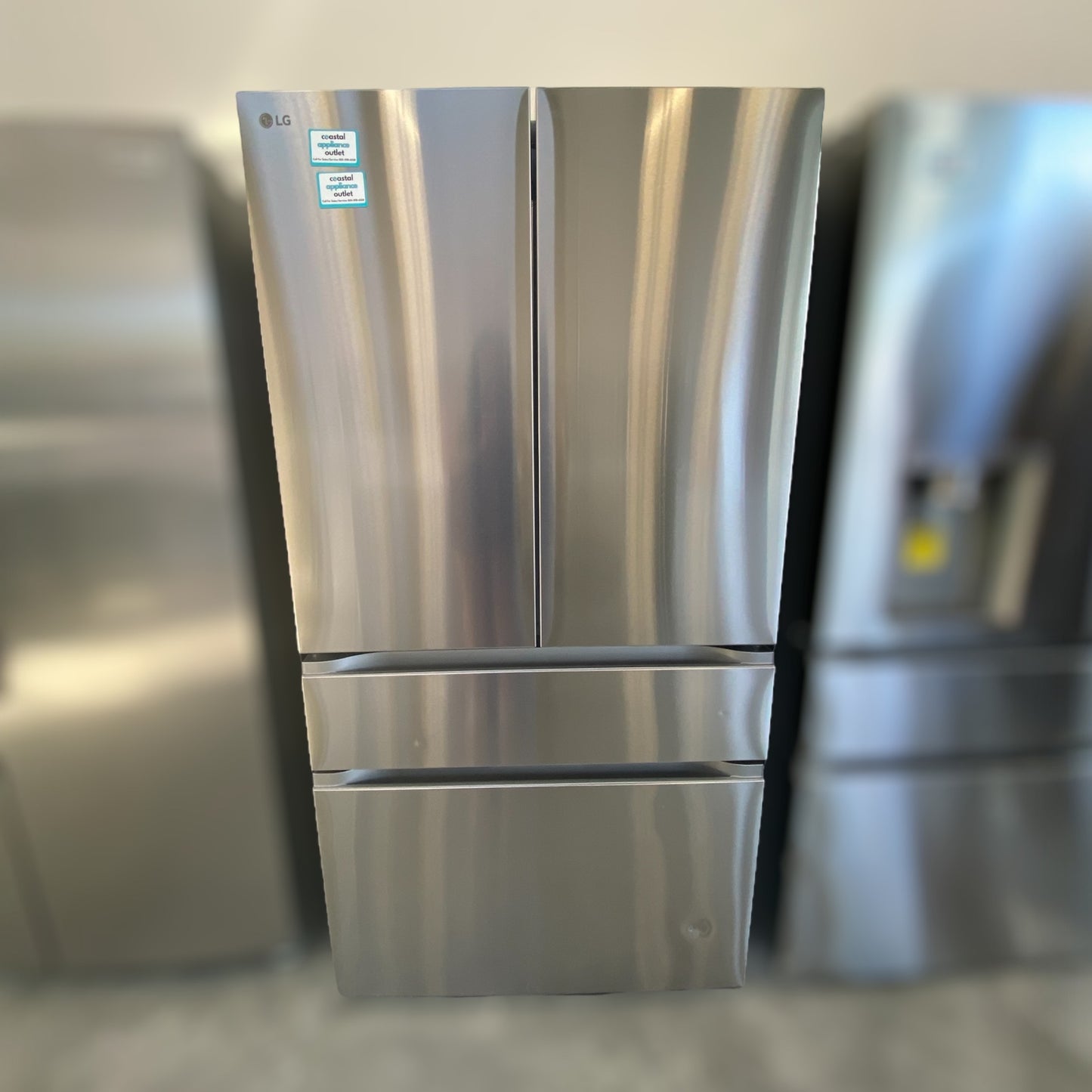 LG - LF30S8210S - 30 cu. ft. Smart Standard-Depth 4-Door French Door Refrigerator with Full-Convert Drawer