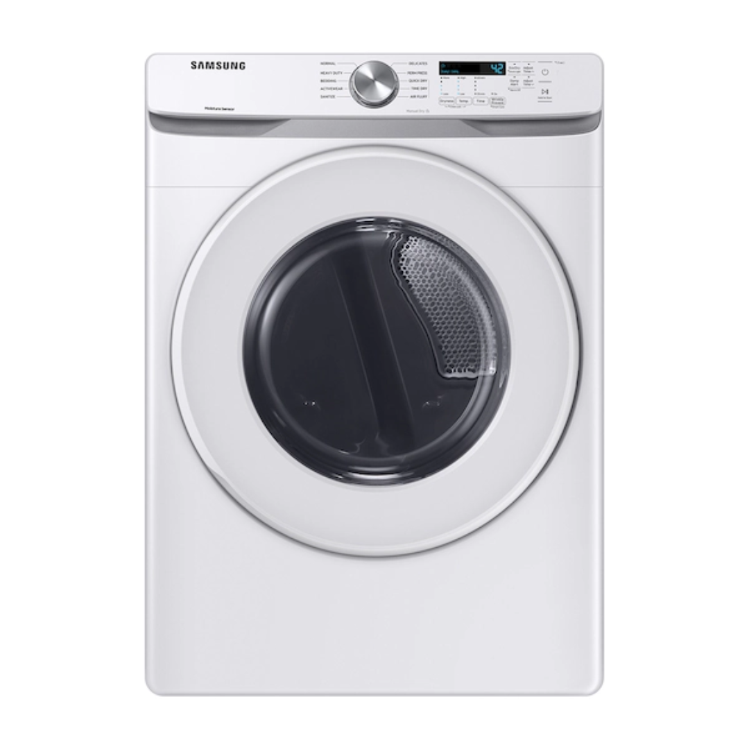 Samsung - WF45T6000AW/A5 – 4.5 Cu. Ft. Front Load Washer with Vibration Reduction Technology+ & DVE45T6000W/A3 – 7.5 Cu. Ft. Electric Dryer with Sensor Dry