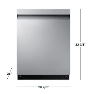 Samsung - DW80B6060US - 24 in. Top Control Smart Built-In Tall Tub Dishwasher