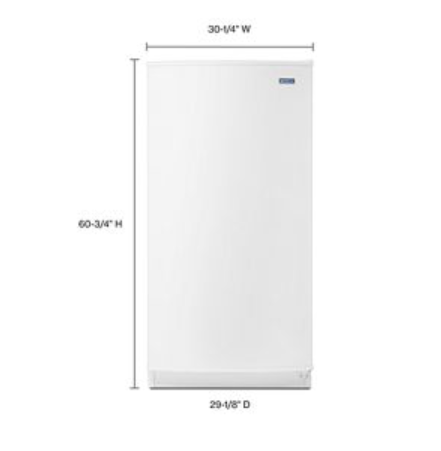 Maytag - MZF34X16DW - 16 cu. ft. Frost-Free Upright Freezer with FastFreeze Option (White)