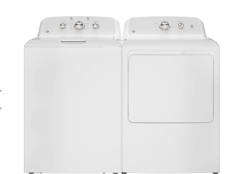New, In Box: GE® 4.3 cu. ft. Capacity Washer & GE® 6.2 cu. ft. Capacity Electric Dryer - GTW385ASWWS & GTX38EASWWS