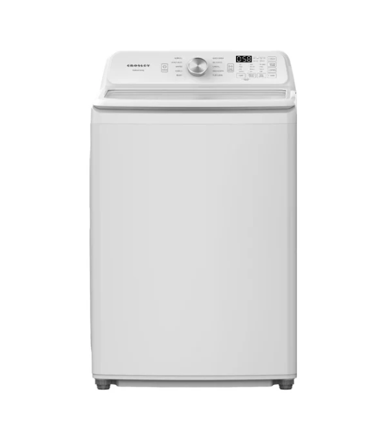 Crosley - CWM41155EW - 4.1 Cubic Foot Top Load Washer White & CDME70106EW - 7.0 Cubic Foot Electric Dryer with Wrinkle Prevention