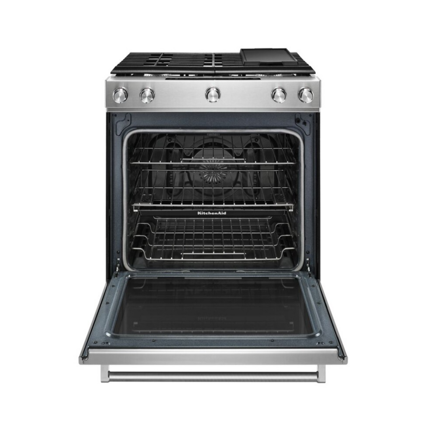 KitchenAid - KSGG700ESS - 30” 5-Burner Gas Slide-In Convection Range