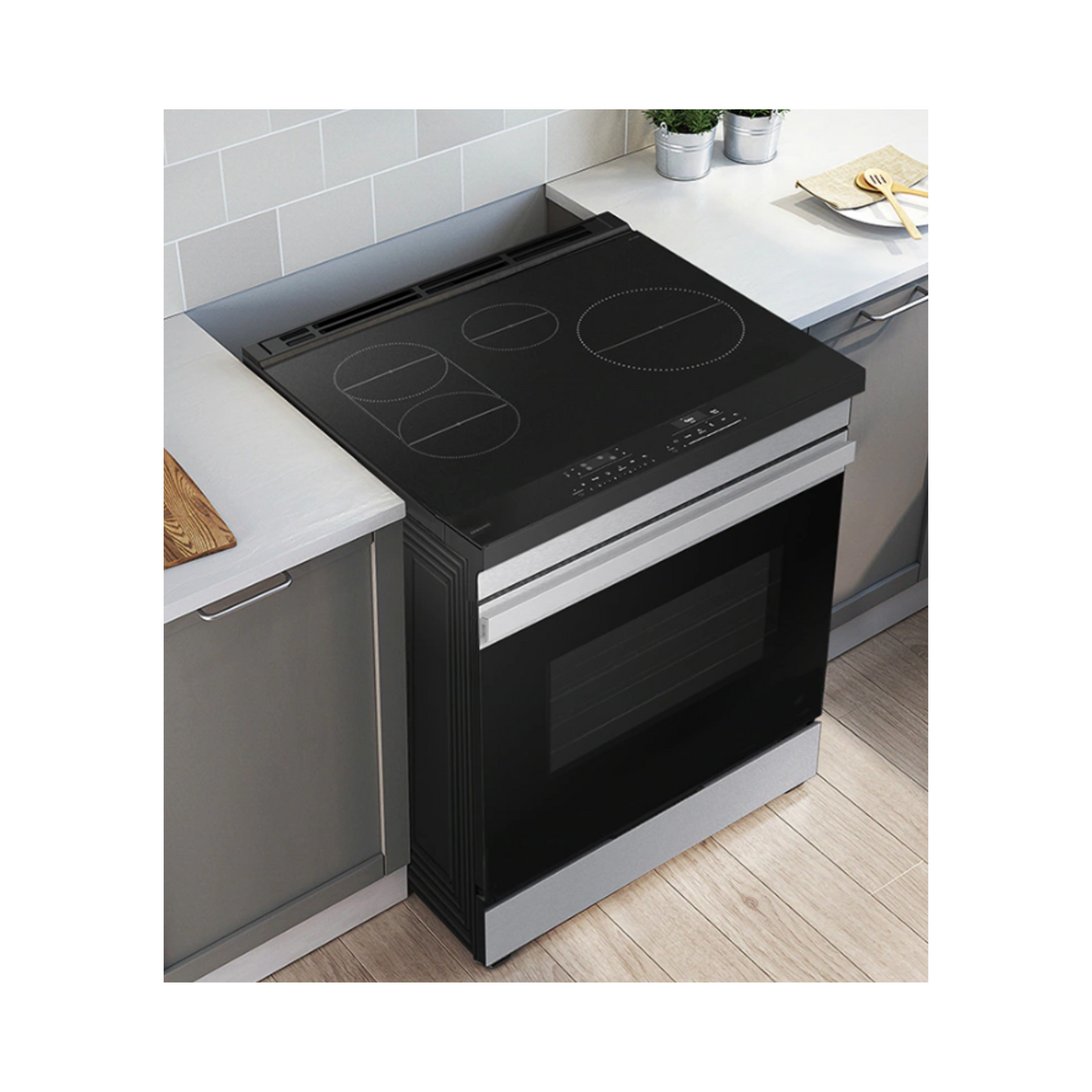 Samsung - NSI6DG9100SRAA - Bespoke 6.3 cu. Ft. Electric Smart Slide-in Induction Range