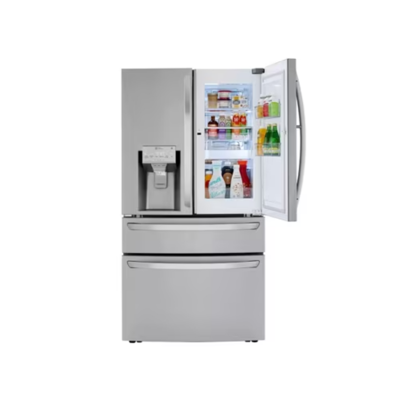 LG - LRMDC2306S - 23 cu. ft. Smart Counter-Depth Refrigerator with Craft Ice™