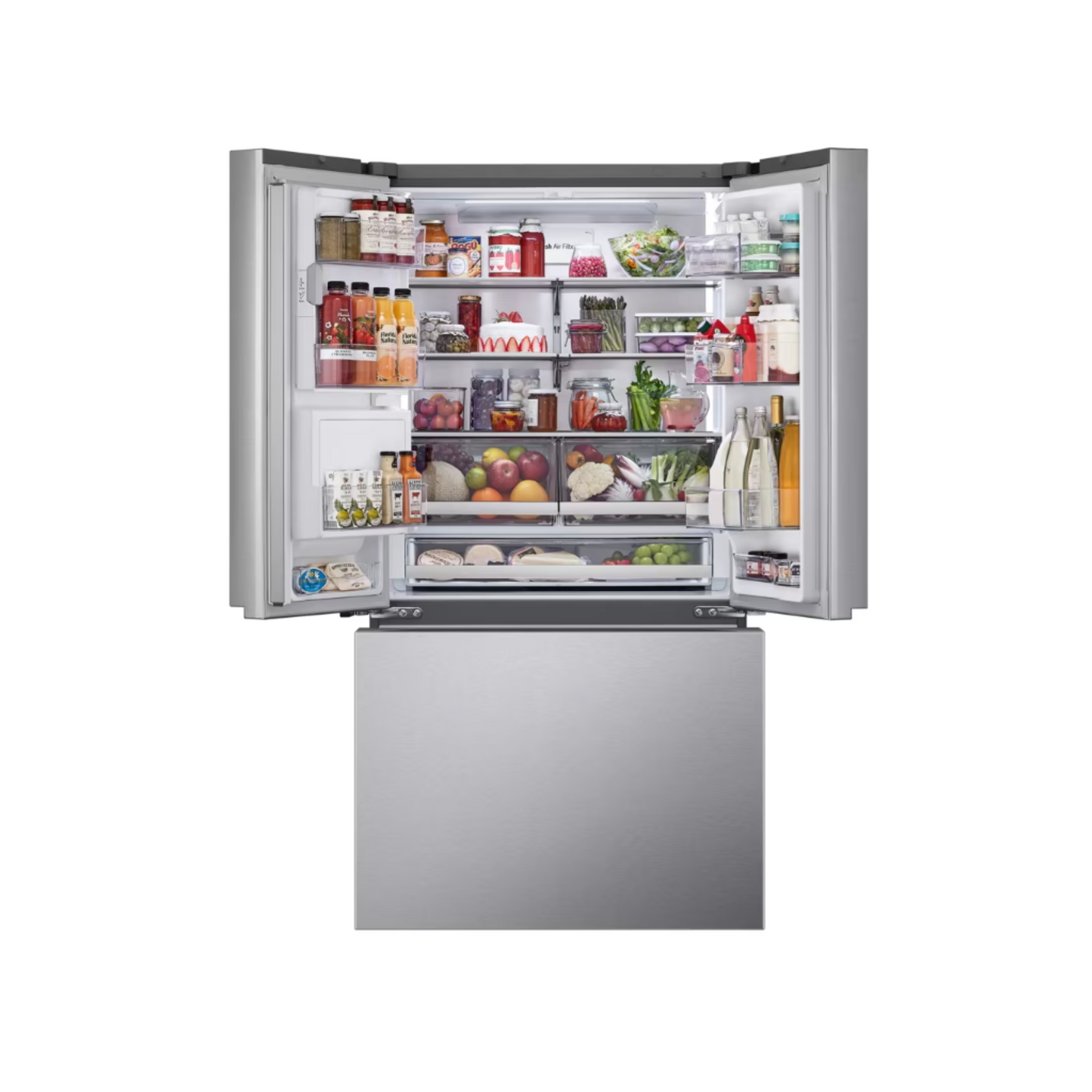 LG - LRYXC2606S - 26 cu. ft. Smart Counter-Depth MAX™ French Door Refrigerator with Four Types of Ice