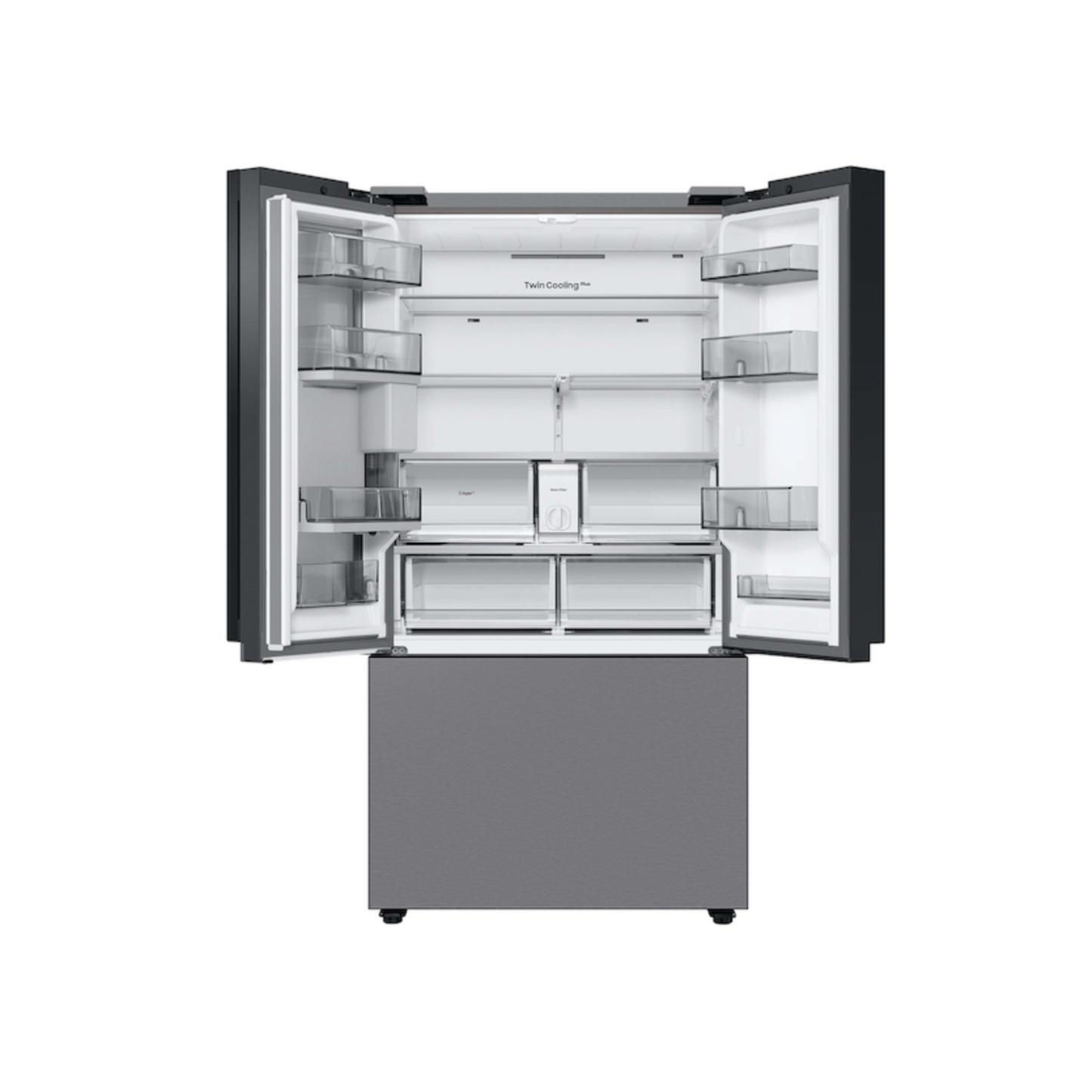Samsung - RF24BB6600QLAA - 24 Cu Ft Bespoke French‑Door Refrigerator – Stainless Steel
