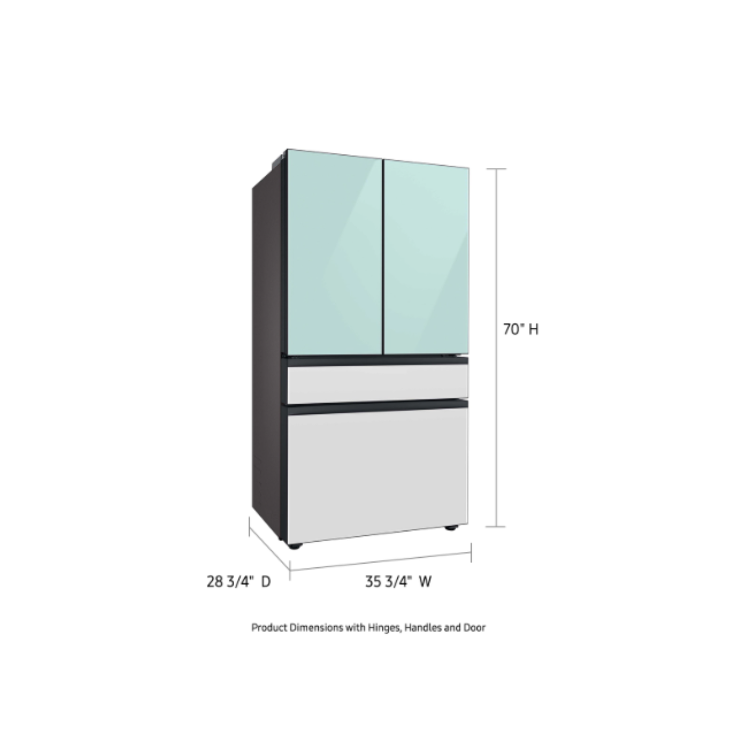 Samsung - RF23BB86004MAA - Bespoke AI Beverage Center™ | Dual Ice Maker & Flex Zone™ | 23 cu.ft. Counter Depth 4-Door French Door (New In-Box)