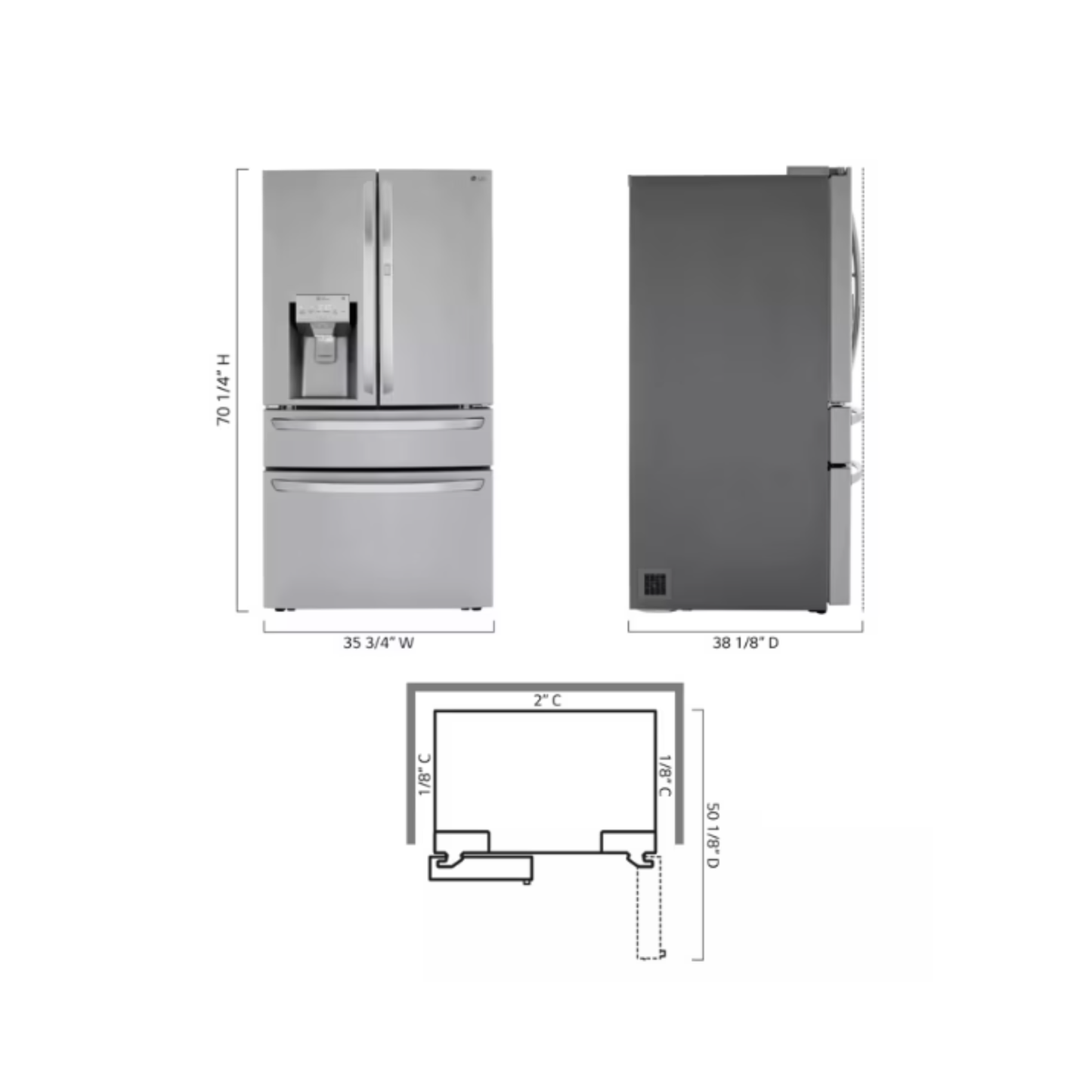 LG - LRMVS3006S - 30 cu. ft. Smart InstaView® Door-in-Door® Refrigerator with Craft Ice (Scratch & Dent)