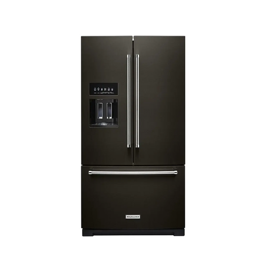 KitchenAid - KRFF577KBS - 26.8 Cu. Ft. Standard-Depth French Door Refrigerator with Exterior Ice and Water Dispenser