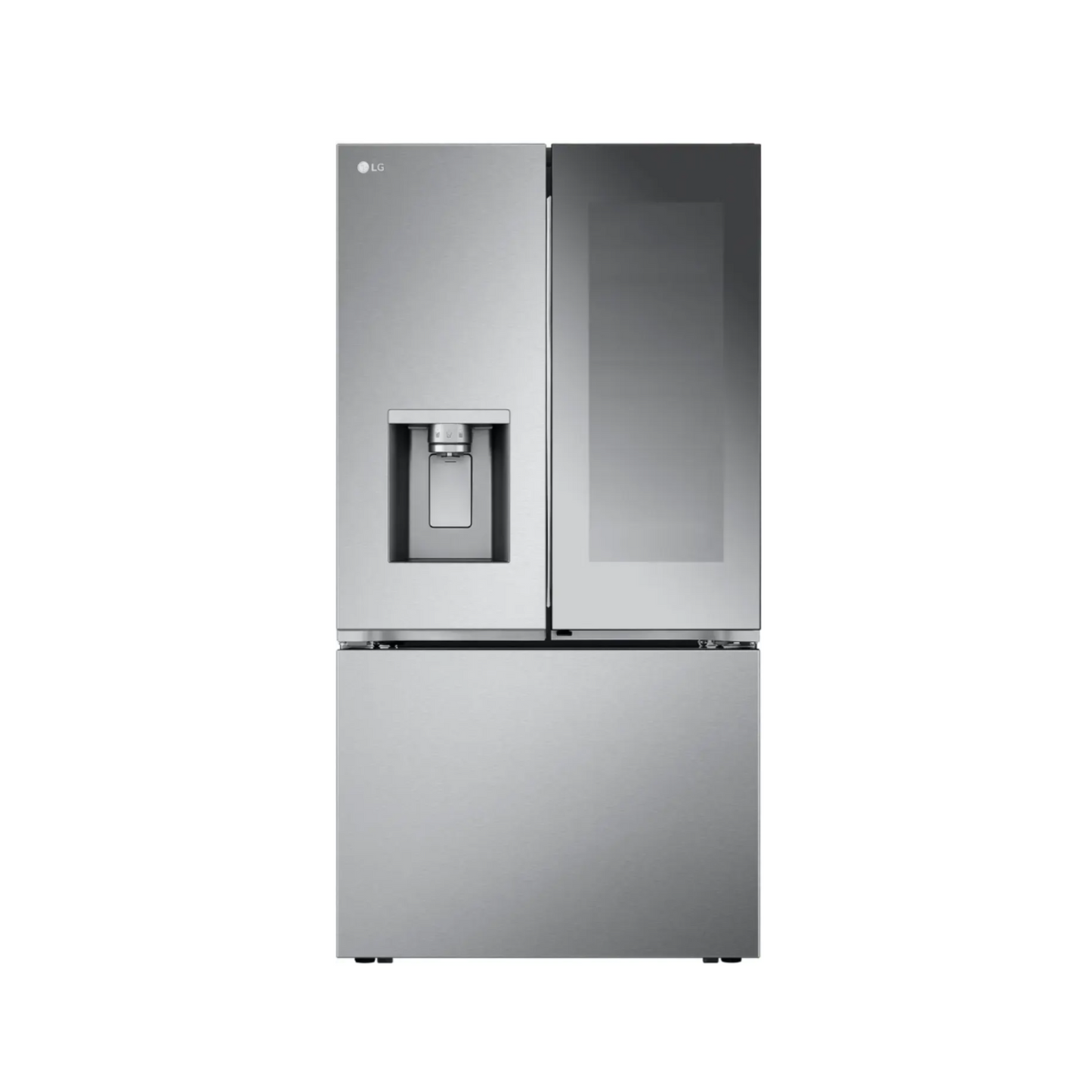 LG - LRYKC2606S - 26 cu. ft. Counter-Depth French Door Refrigerator - Stainless Steel