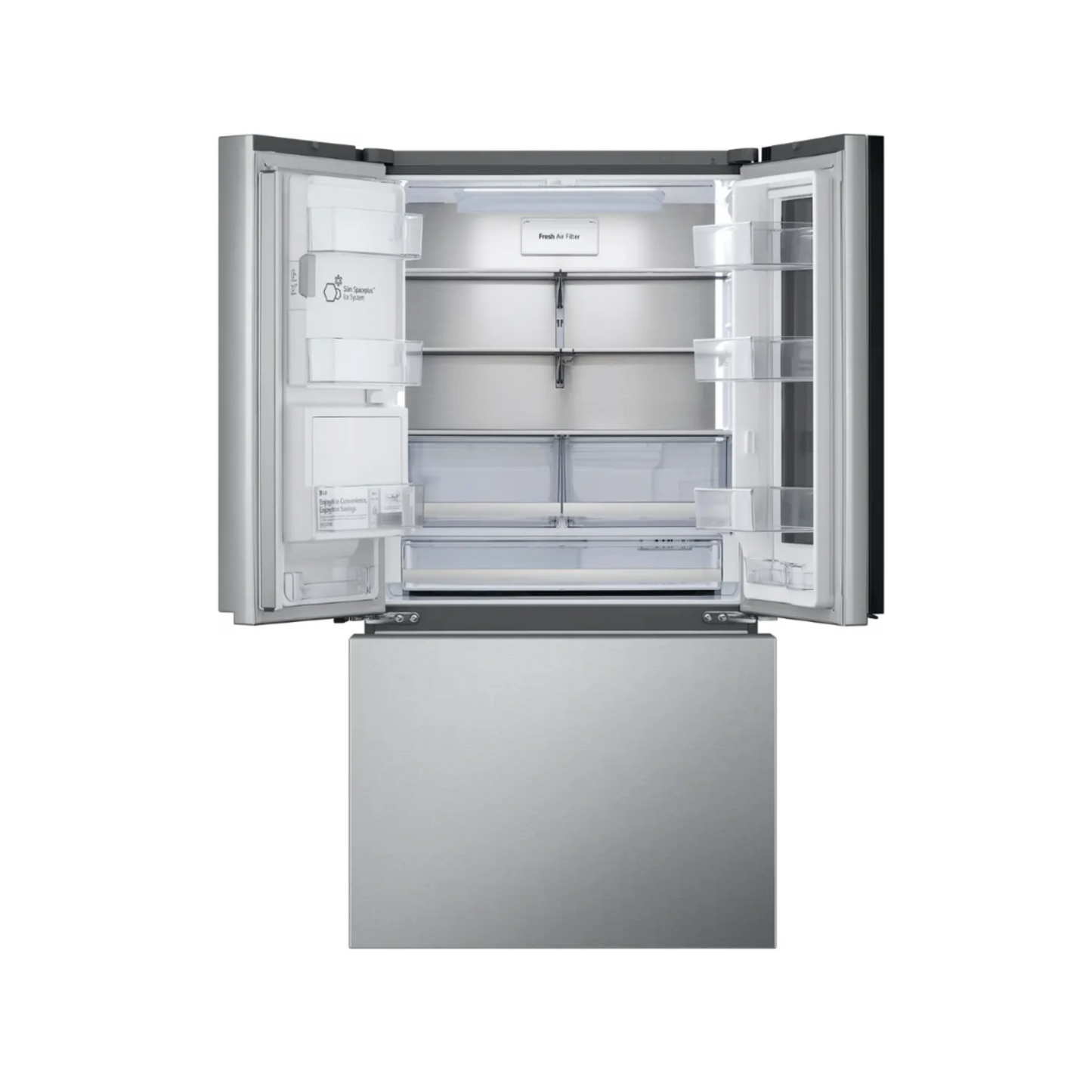 LG - LRYKC2606S - 26 cu. ft. Counter-Depth French Door Refrigerator - Stainless Steel