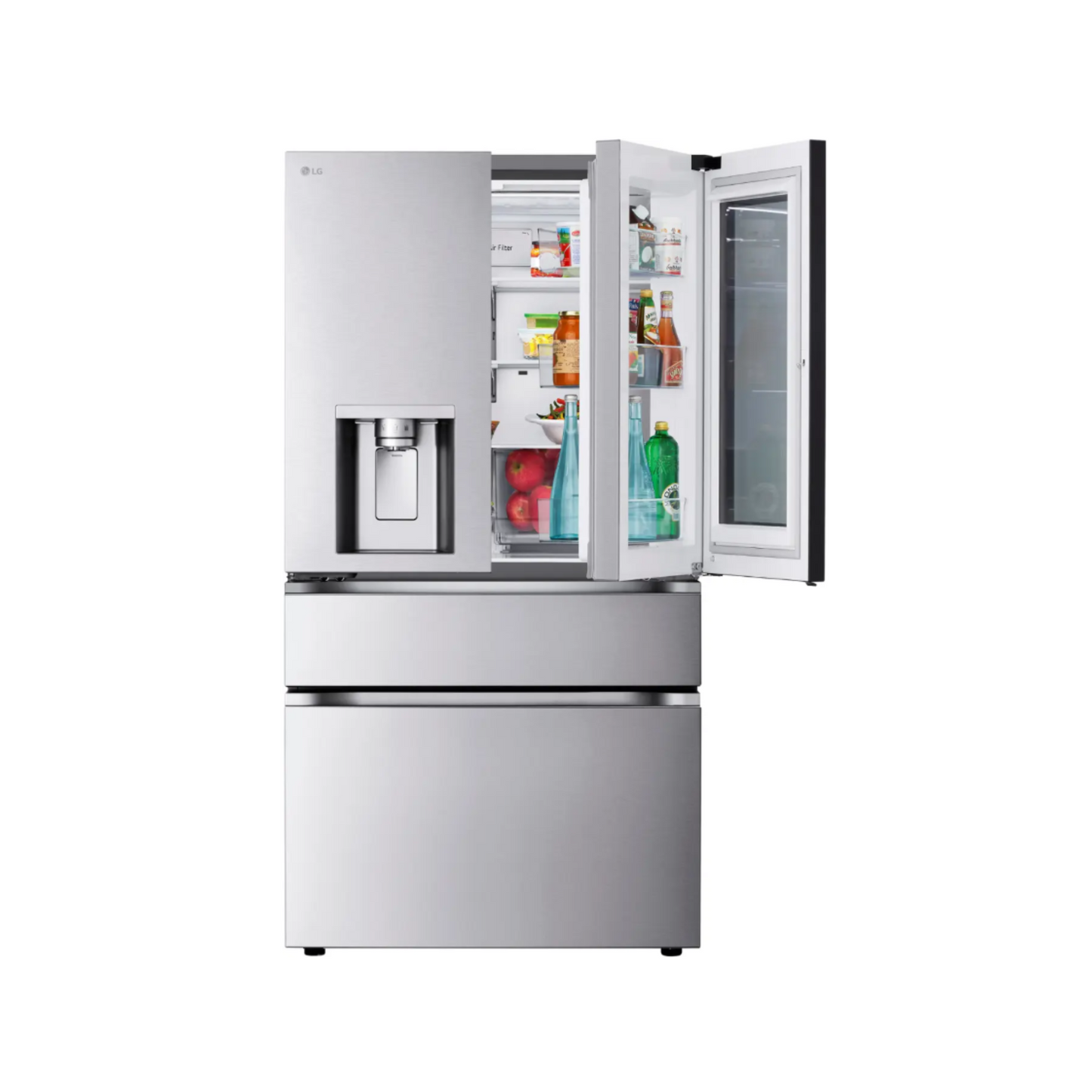 LG - LH29S8565S - 29 cu. ft. Smart InstaView® Door-in-Door® Standard-Depth MAX™ 4-Door French Door Refrigerator with MyColor™ and Craft Ice™