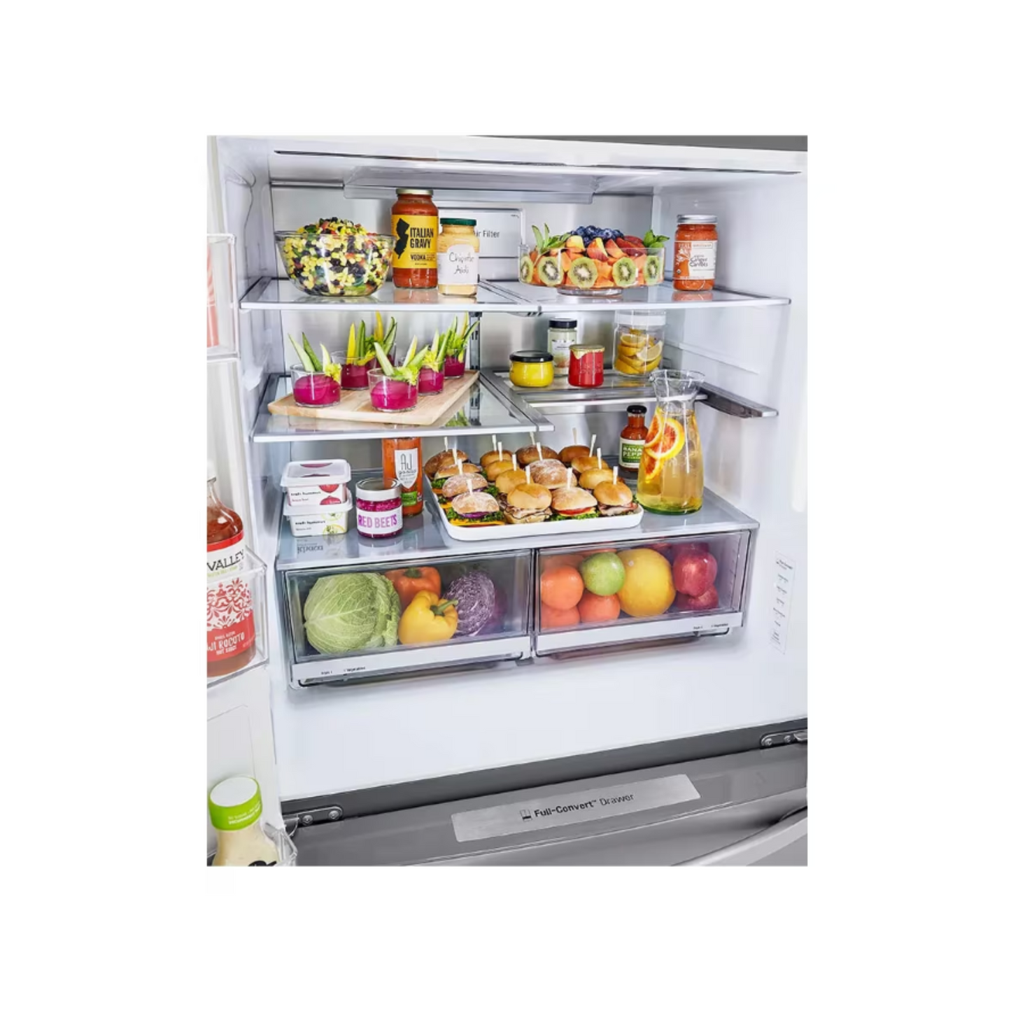 LG - LRMXS3006S - 30 cu ft. Smart French Door Refrigerator with Craft Ice⢠& Full-Convert⢠Drawer
