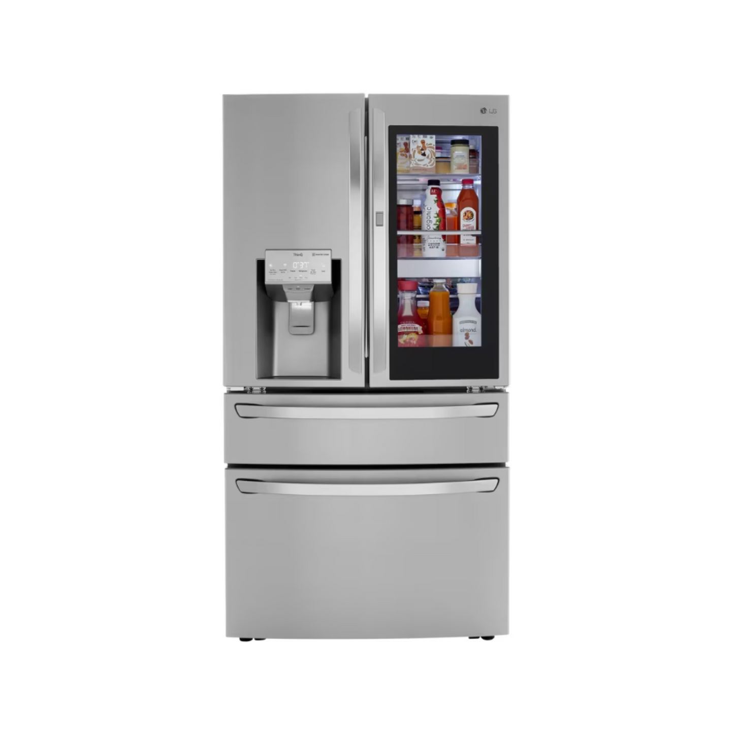 LG - LRMVS3006S - 30 cu. ft. Smart InstaView® Door-in-Door® Refrigerator with Craft Ice™