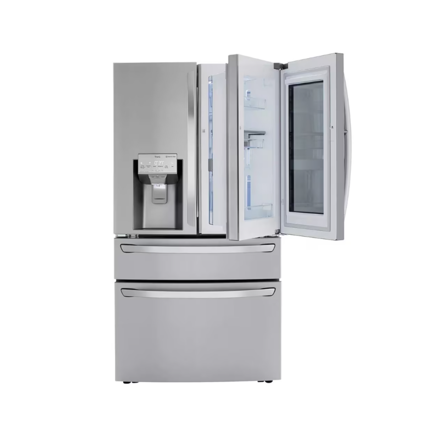 LG - LRMVS3006S - 30 cu. ft. Smart InstaView® Door-in-Door® Refrigerator with Craft Ice™