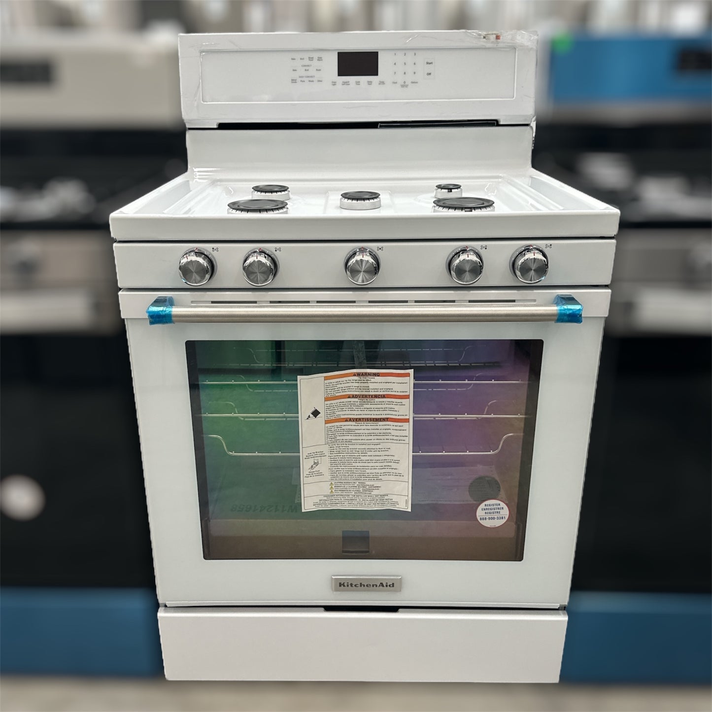 Open Box: KitchenAid 30-Inch 5-Burner Gas Convection Range - 71CAO595