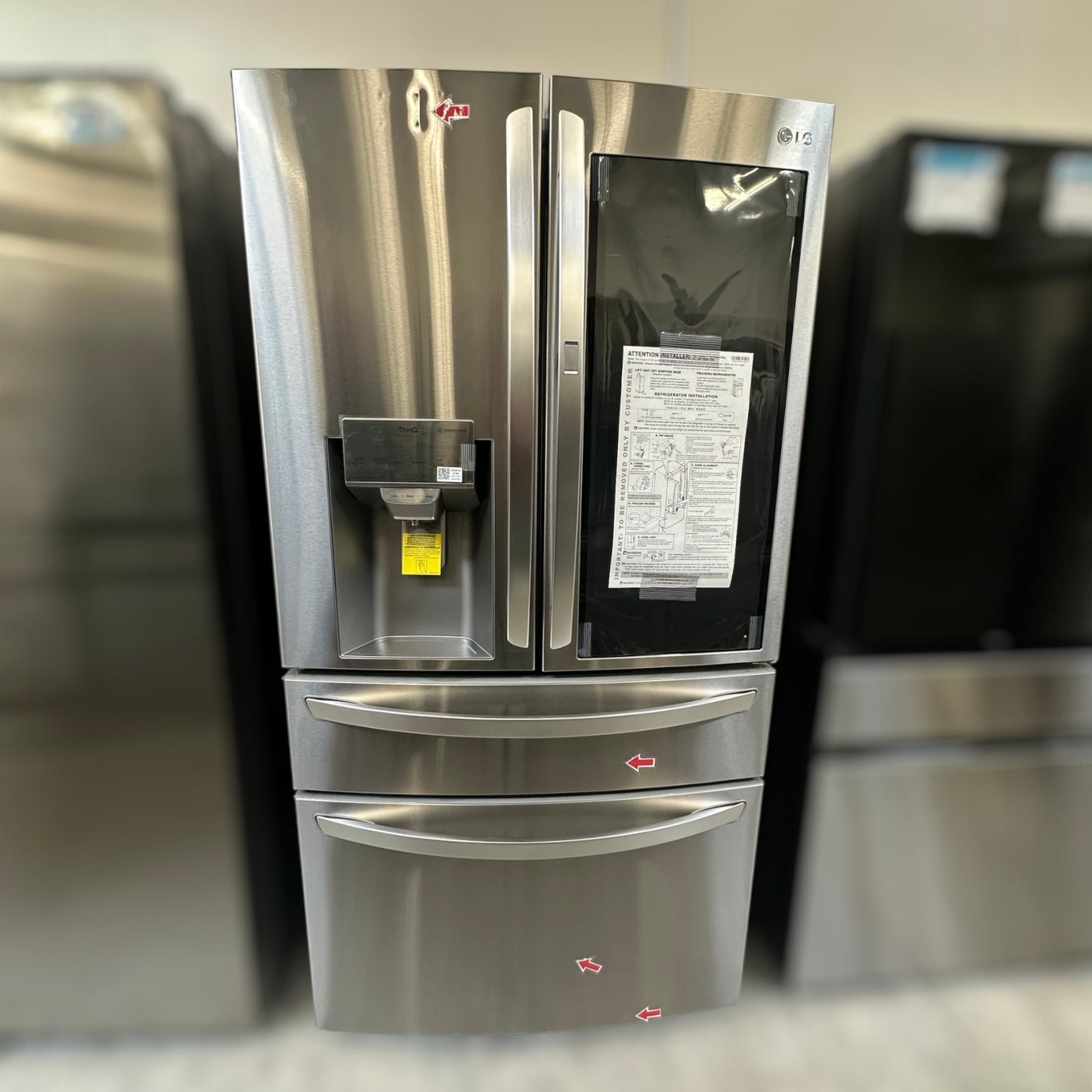 LG - LRMVS3006S - 30 cu. ft. Smart InstaView® Door-in-Door® Refrigerator with Craft Ice (Scratch & Dent)