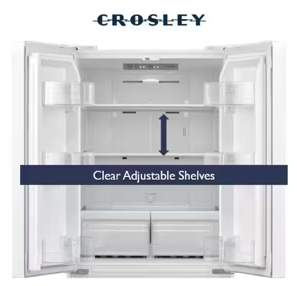 CROSLEY - CFDMH1834AW - 30" Wide White Counter Depth French Door Refrigerator