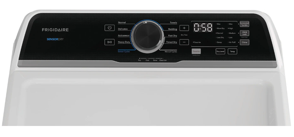 Frigidaire - FLVE7523BW - 7.0 Cu Ft Electric Dryer