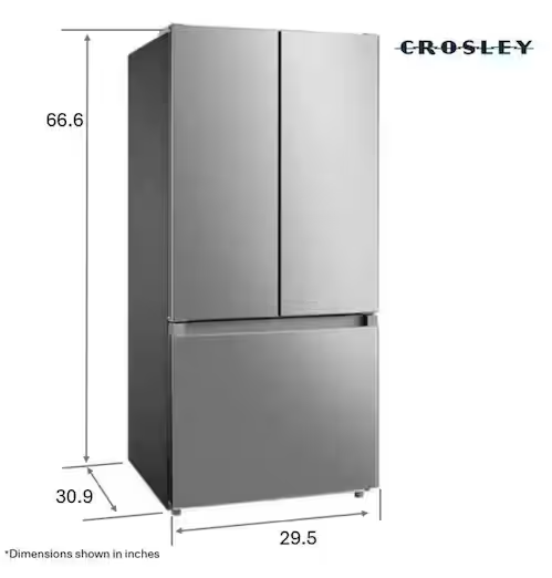 CROSLEY - CFDMH1834AS - 30" Wide Stainless Steel Counter Depth French Door Refrigerator