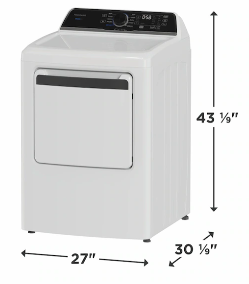 Frigidaire - FLVE7523BW - 7.0 Cu Ft Electric Dryer
