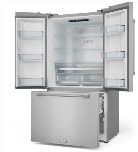 THOR- RF3621CTD99 - 36" Gordon Ramsay Series 20.3 Cu Ft French Door Counter Depth Refrigerator With Ice Maker in Stainless Steel