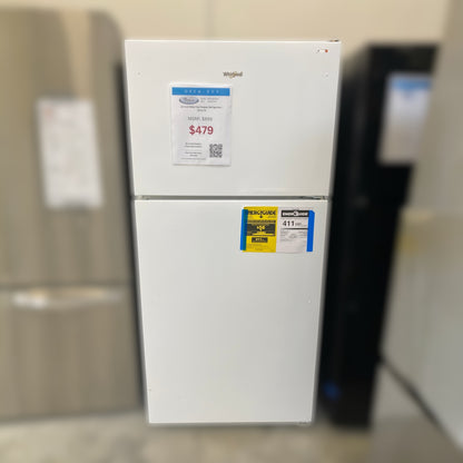 New, Open Box: Whirlpool 30-inch Wide Top Freezer Refrigerator - 18 cu. ft. - 157CAO301