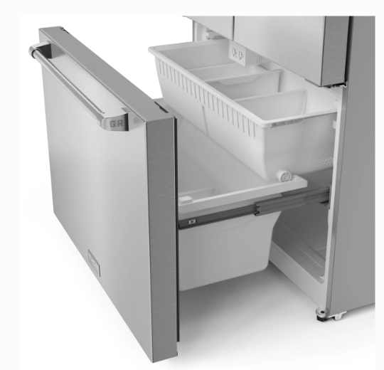 THOR- RF3621CTD99 - 36" Gordon Ramsay Series 20.3 Cu Ft French Door Counter Depth Refrigerator With Ice Maker in Stainless Steel