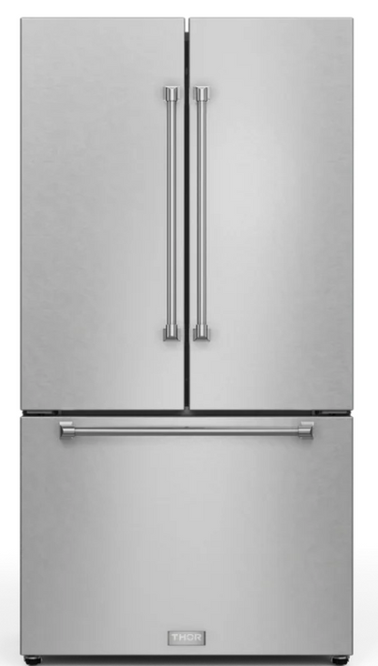 THOR- RF3621CTD99 - 36" Gordon Ramsay Series 20.3 Cu Ft French Door Counter Depth Refrigerator With Ice Maker in Stainless Steel