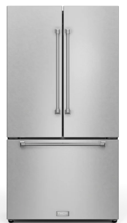 THOR- RF3621CTD99 - 36" Gordon Ramsay Series 20.3 Cu Ft French Door Counter Depth Refrigerator With Ice Maker in Stainless Steel