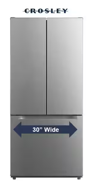 CROSLEY - CFDMH1834AS - 30" Wide Stainless Steel Counter Depth French Door Refrigerator