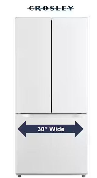 CROSLEY - CFDMH1834AW - 30" Wide White Counter Depth French Door Refrigerator