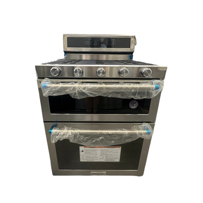 KitchenAid - KFGD500ESS - 30” 5-Burner Gas Double Oven Convection Range