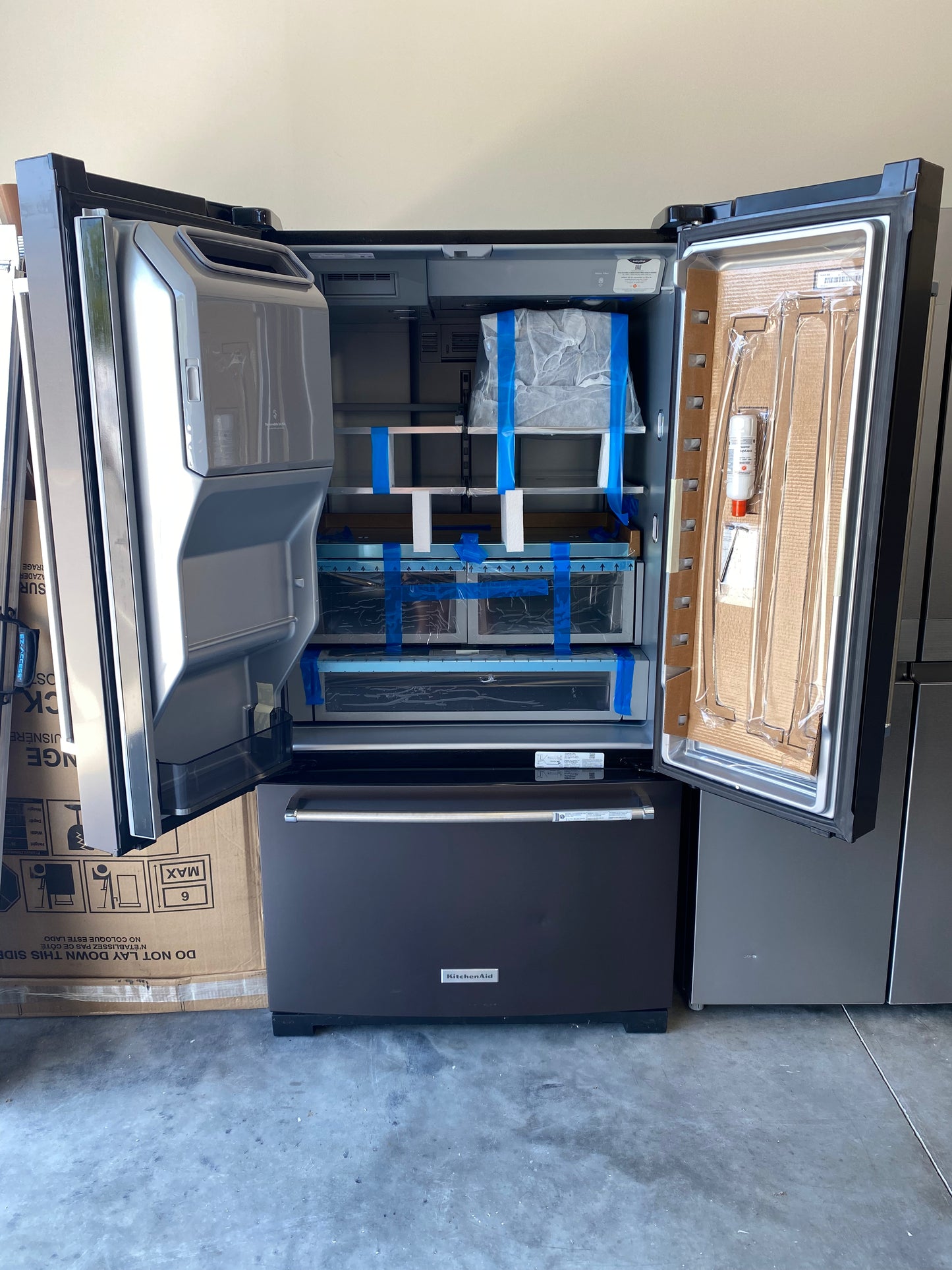 KitchenAid - KRFF577KBS - 26.8 Cu. Ft. Standard-Depth French Door Refrigerator with Exterior Ice and Water Dispenser