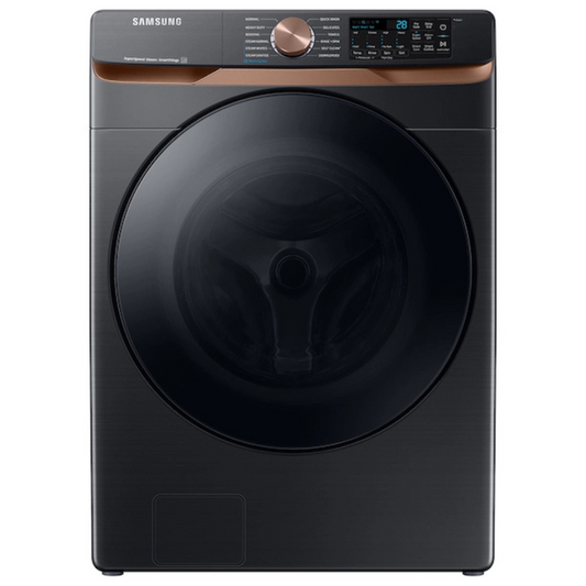 New, In Box: Samsung 5.0 cu. ft. Extra Large Capacity Smart Front Load Washer with Super Speed Wash and Steam in Brushed Black - 501CAOSS599 - WF50BG8300AVUS