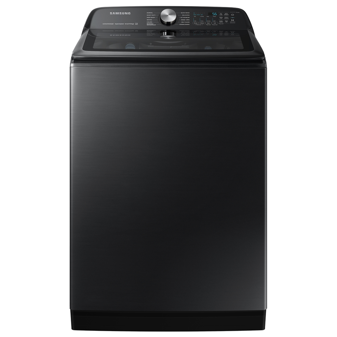 New, Open Box: Samsung 5.2 cu. ft. Large Capacity Smart Top Load Washer with Super Speed Wash in White - 184CAO330