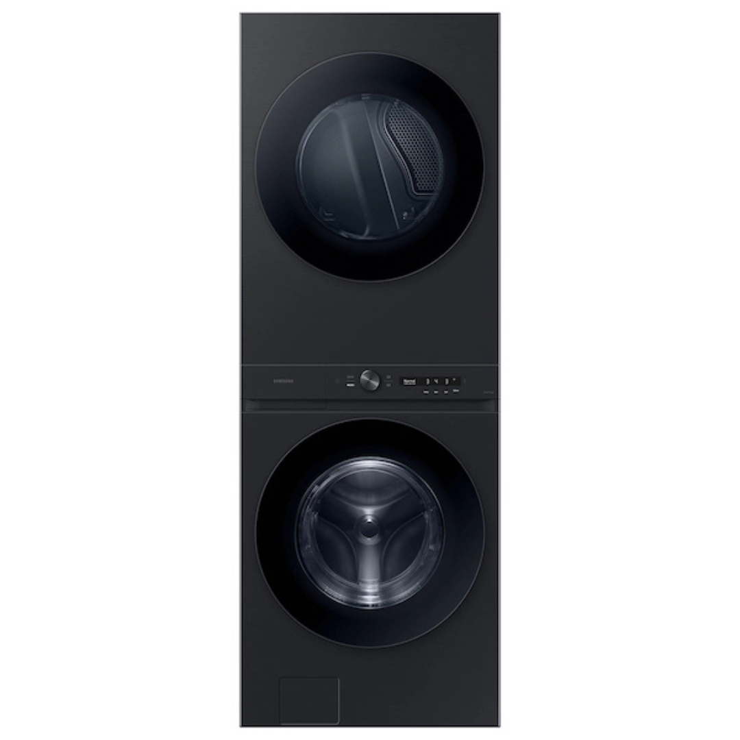 New, In Box: Samsung Bespoke 4.6 cu. ft. AI Laundry Hub™ Large Capacity Single Unit Washer with Flex Auto Dispense System and 7.6 cu. ft. Electric Dryer in Brushed Black - 506CAOSS1297
