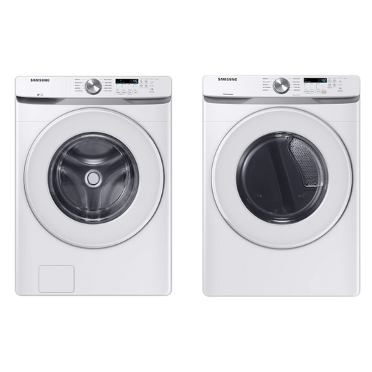 New, Open Box: Samsung 4.5 cu. ft. Front Load Washer & 7.5 cu. ft. Electric Dryer in White - 165CAO283 & 196CAO283