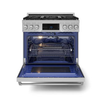 THOR - RSG36 - 36" Gordon Ramsay Series  Professional Gas Range with Tilt Panel Touch Control In Stainless Steel