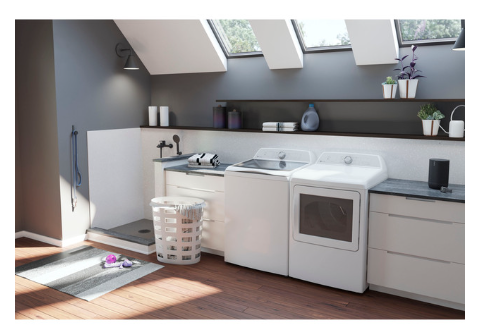 GE Profile - PTW600BSRWS - 5.0 cu ft Smart Top‑Load Washer & PTD60EBSRWS - 7.4 cu ft Smart Electric Dryer – White