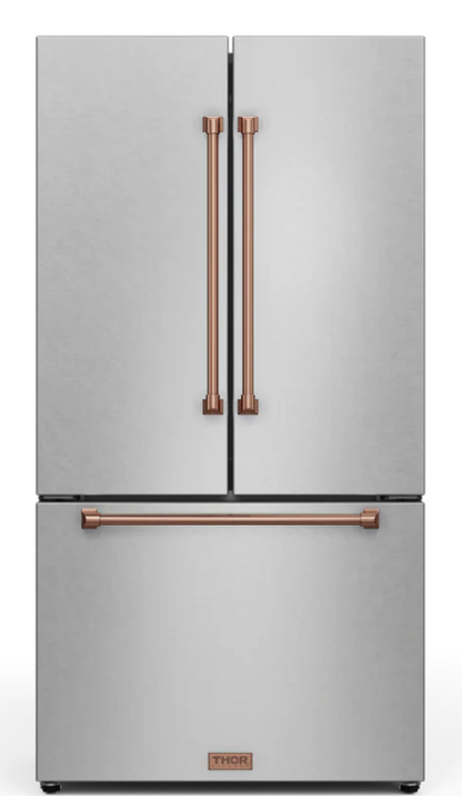 THOR- RF3621CTD99 - 36" Gordon Ramsay Series 20.3 Cu Ft French Door Counter Depth Refrigerator With Ice Maker in Stainless Steel